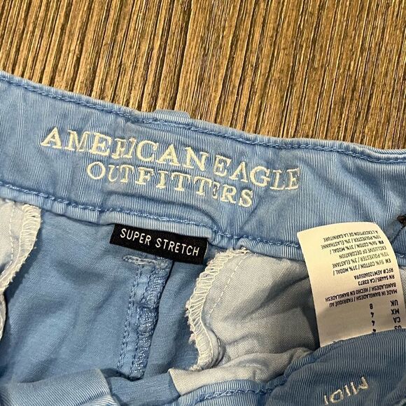 American Eagle Super Stretch Bright Blue Shorts Size 4 - Picture 5 of 7